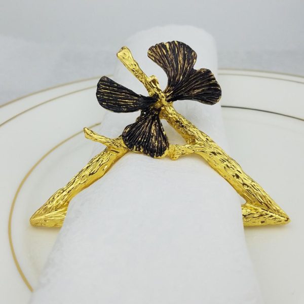 Gold Branch Triangle Napkin Ring