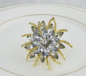 Gold Flower Napkin Ring