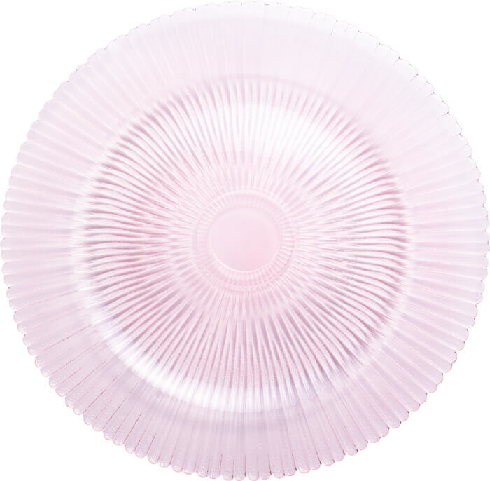 pink tropical glass charger